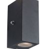 Buiten wandlamp met schemersensor Steinhauer Poro zwart