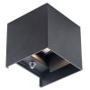 Vierkant buitenlampje met lichtsensor Steinhauer Cebu zwart