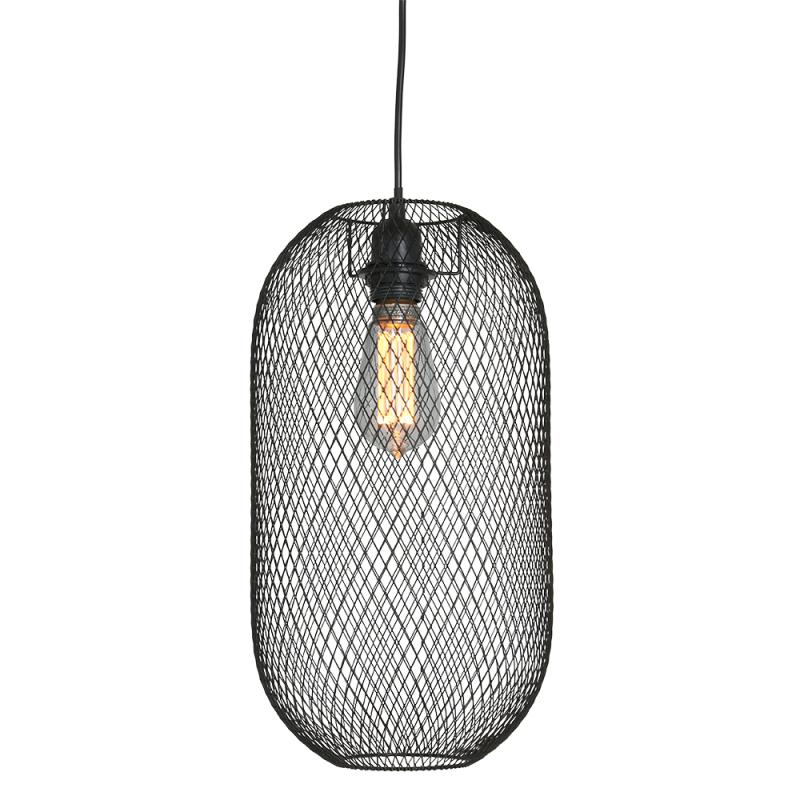 Gaas hanglamp Mexlite Bodine zwart (1)