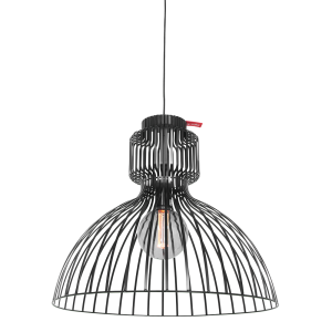 Metalen spijlen draad hanglamp Anne Lighting Dunbar zwart