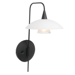 mat-glazen-moderne-wandlamp-steinhauer-tallerken-zwart