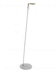 Moderne vloerlamp met dunne reflector Steinhauer Turound staal met glas