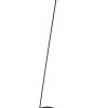 Dunne vloerlamp met platte reflector Steinhauer Turound zwart met glas