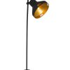 Vloerlamp met grote kap Mexlite Evy zwart met goud