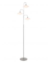 Drielichts staande lamp Steinhauer Tallerken staal