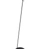 Dunne staande LED lamp Steinhauer Turound zwart met donker glas
