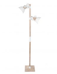 Scandinavische vloerlamp met witte kapjes Mexlite Gearwood