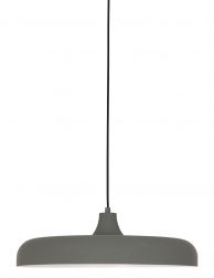 Platte ronde hanglamp Steinhauer Krisip grijs