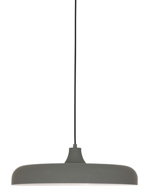 Platte ronde hanglamp Steinhauer Krisip grijs