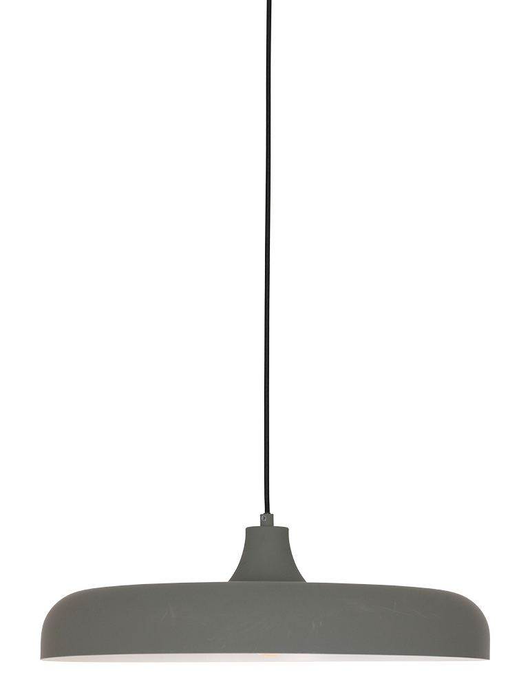 Platte ronde hanglamp Steinhauer Krisip grijs