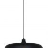 Platte ronde hanglamp Steinhauer Krisip zwart