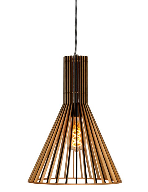 Strak houten hanglamp Steinhauer Smukt