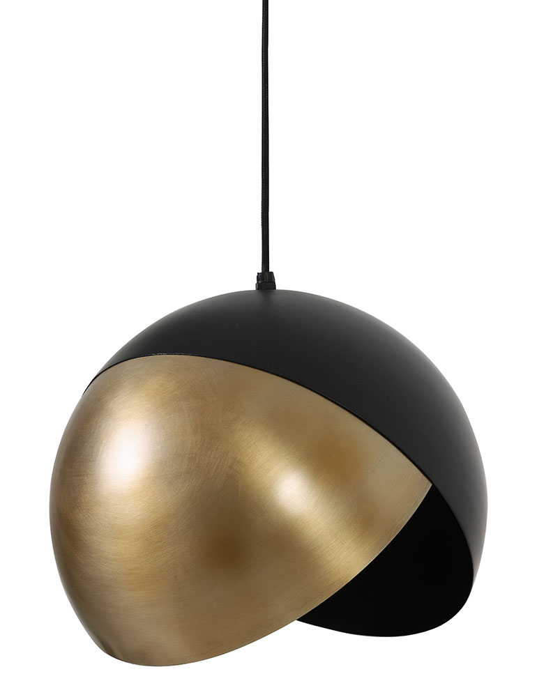 Vervallen Beoefend De eigenaar Sfeervolle bol hanglamp Light & Living Namco zwart met goud -  Directlampen.nl