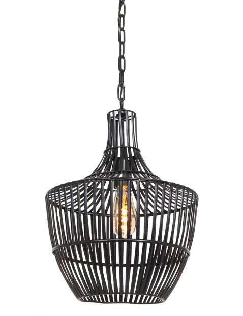 Zwarte hanglamp draadlamp Light & Living Stella