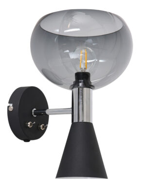 annelighting-wandlamp-fastlåst-zwart-kunststofmetaal-bedlampje-e14-2570zw-1
