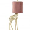 GoudenGiraffe lamp met oud roze kap-