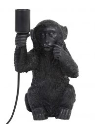 Zwarte aap lamp met fitting-