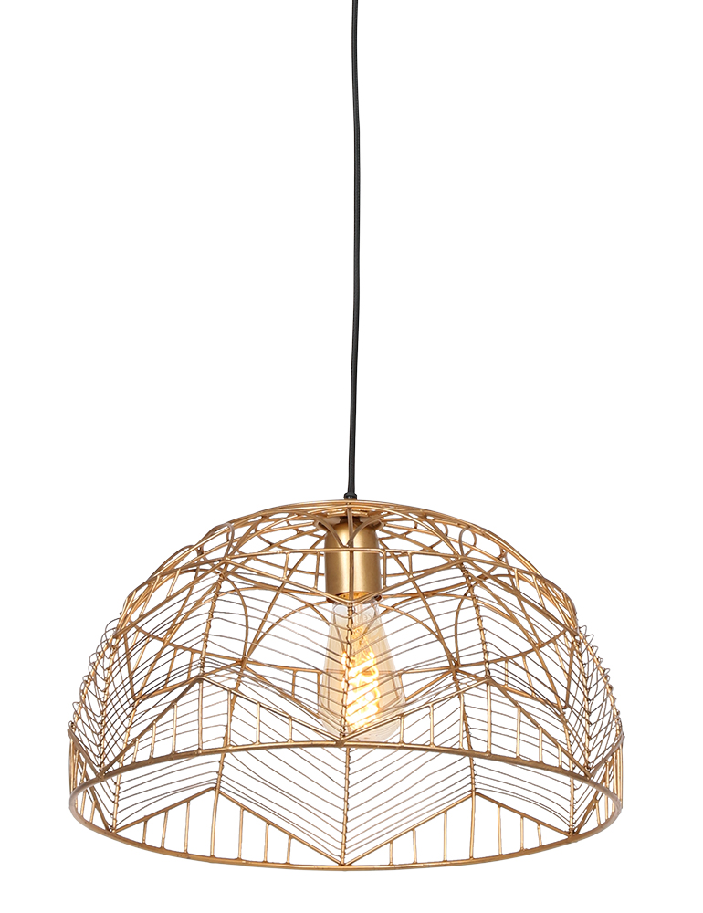 Draad hanglamp zigzag Light & Living goud - Directlampen.nl