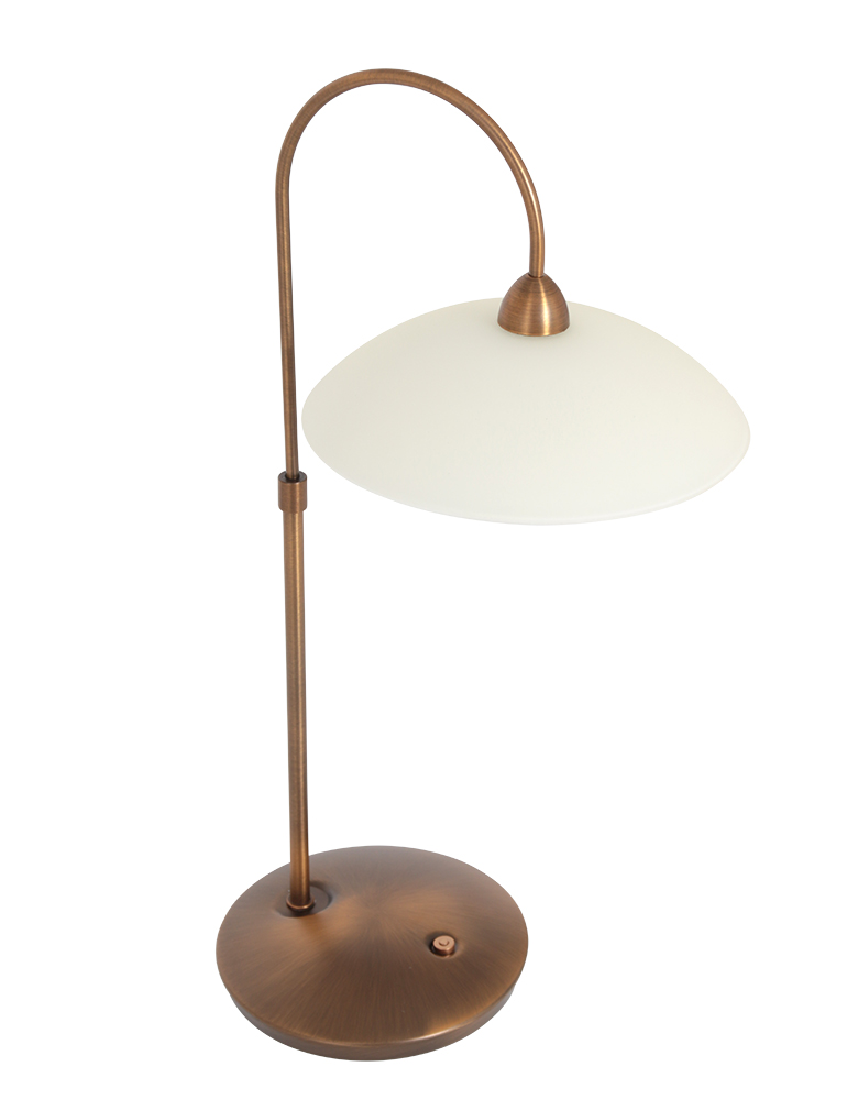 knoop Los Mechanisch Klassiek gebogen tafellamp Steinhauer Sovereign brons - Directlampen.nl