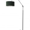 Knikbare vloerlamp met groene kap zwart - 8115ZW