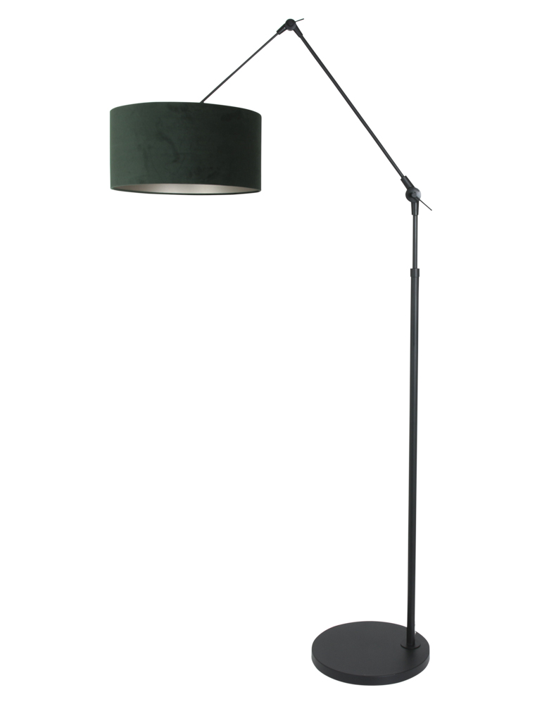 Politiek debat argument Knikbare vloerlamp met groene kap Steinhauer Prestige Chic zwart -  Directlampen.nl