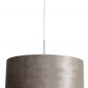 Hanglamp met ronde zilveren kap staal - 8149ST