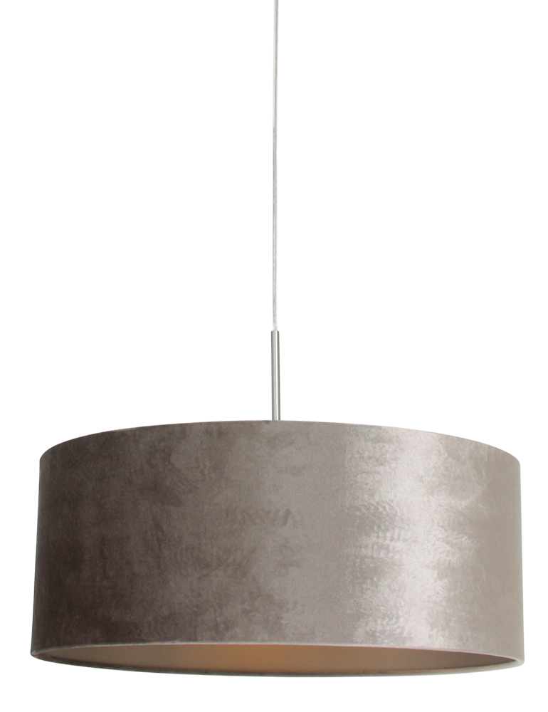Hanglamp met ronde zilveren kap staal - 8149ST
