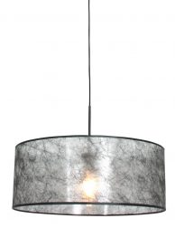 Hanglamp met zwarte sizoflor kap zwart - 8152ZW