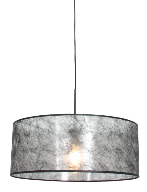 Hanglamp met zwarte sizoflor kap zwart - 8152ZW