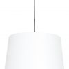Hanglamp met effen witte kap zwart - 8189ZW