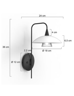 steinhauer-wandlamp-tallerken-zwart-glasmetaal-bedlampje-g9-2656zw-1