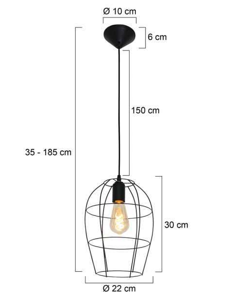 mexlite-hanglamp-minimalics-zwart-metaal-ø15cm-e27-2705zw-1