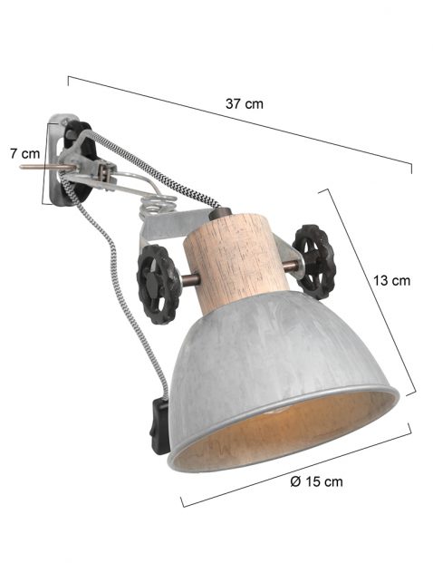 mexlite-spot-gearwood-hout-metaalrubberwood-e27-2752ni-1