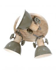 Ronde stoere drielichts plafondlamp-3063G