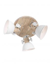 Drielichts houten plafondlamp-3063W