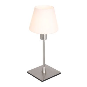 Vierkante moderne tafellamp staal Steinhauer Ancilla