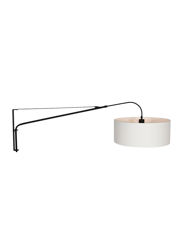 Uitschuifbare wandlamp met crème kap Steinhauer Gramineus Directlampen.nl