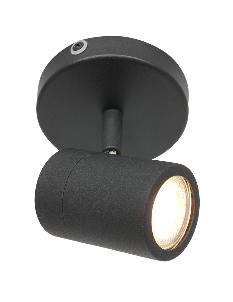 Golven massa toon Kantelbare LED opbouwspot Steinhauer Upround zwart - Directlampen.nl