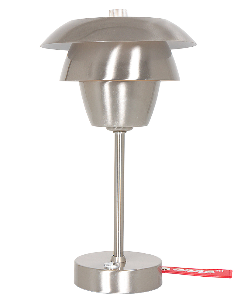 Staalkleurig Scandinavisch design tafellampje-2731ST