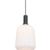 Hanglamp met relief glas-3074ZW