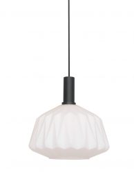 Hanglamp met melkglazen kap-3076ZW