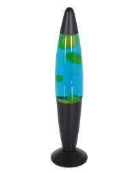 Zwarte lavalamp met gele lava-3116ZW