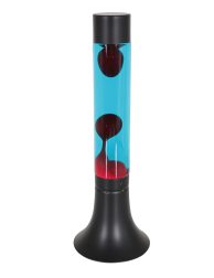 Lavalamp met rode lava zwart-3117ZW