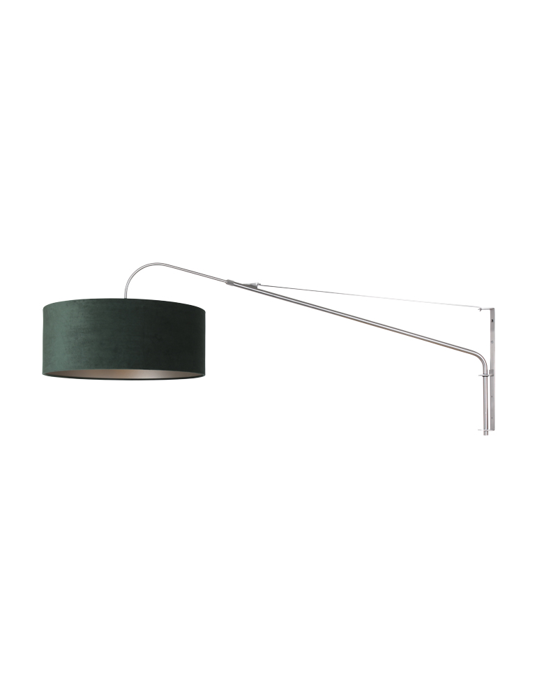 Aquarium Obsessie Bliksem Uittrekbare wandlamp Steinhauer Elegant Classy staal met groen -  Directlampen.nl