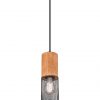 Pendellamp met hout-3161ZW