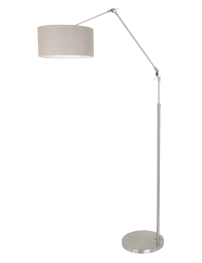 Ik heb een contract gemaakt graan kloof Stalen staande lamp met knikarm Steinhauer Prestige Chic beige kap -  Directlampen.nl