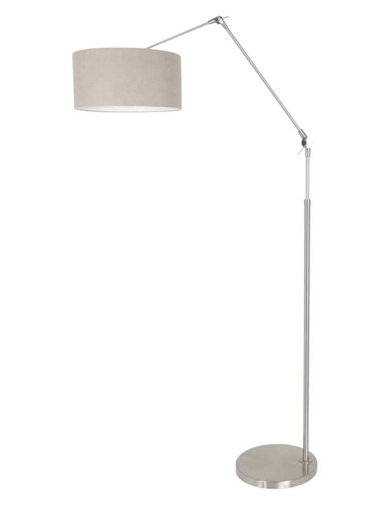 optellen Alaska Fabriek Stalen staande lamp met knikarm Steinhauer Prestige Chic beige kap -  Directlampen.nl