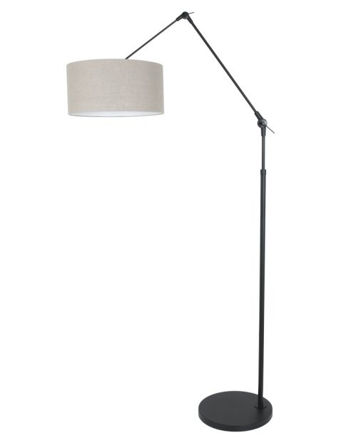 Zwarte vloerlamp met knikarm-8113ZW