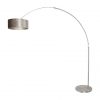 Stalen booglamp met zilveren lampenkap-8125ST
