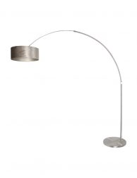 Stalen booglamp met zilveren lampenkap-8125ST